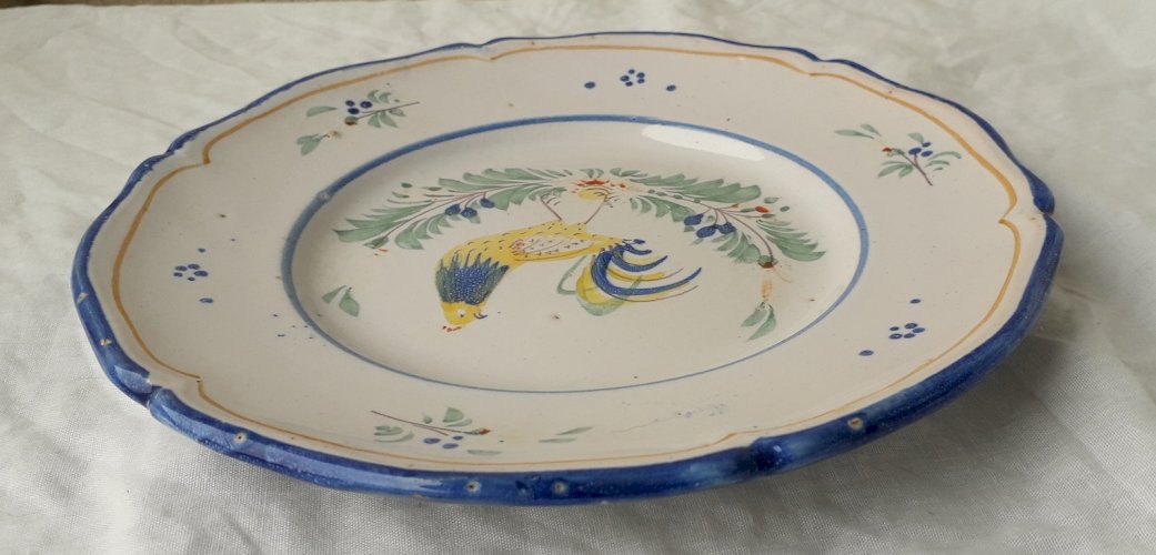 Assiette faïence de Nevers