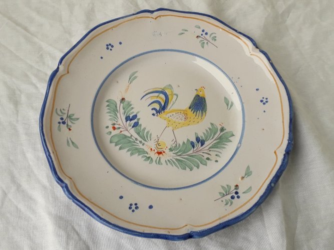 Assiette faïence de Nevers