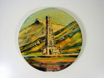 Folkloric Plate Painted Ceramic IZOARD COL PROVINCE Signed CANOVA D-18.8