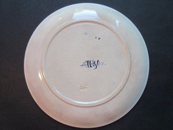 Assiette lentille Sarreguemines Exposition Universelle 1900: Le Petit Palais