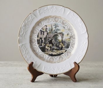Antique Limoges plate - Chic vintage decor - Christmas gift idea