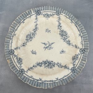 Assiette MINTONS décor NAPIER oiseau distribué par Emile Bourgeois Diam. ~26cm