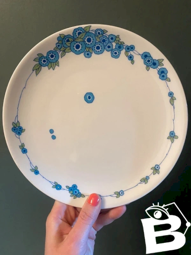 Assiette montée vintage