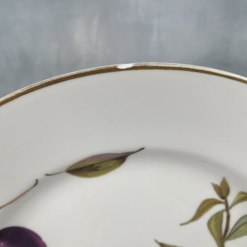 Assiette ou plat porcelaine Royal Worcester Evesham décor fruits Diam~25.8cm