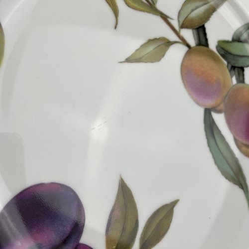 Assiette ou plat porcelaine Royal Worcester Evesham décor fruits Diam~25.8cm