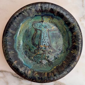Assiette par Paul Yvain (1919-2007) Keraluc Quimper  M4006