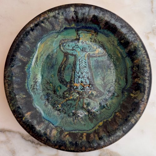Assiette par Paul Yvain (1919-2007) Keraluc Quimper  M4006