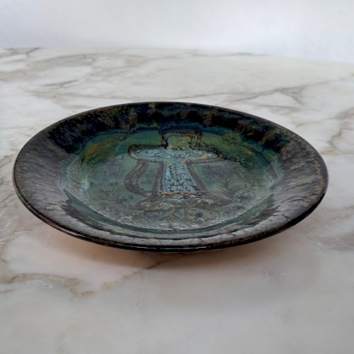 Assiette par Paul Yvain (1919-2007) Keraluc Quimper  M4006