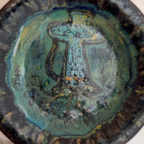 Assiette par Paul Yvain (1919-2007) Keraluc Quimper  M4006
