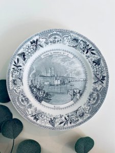 Talking Plate Antique Choisy-le-Roi – Views of France: Rouen 19th Century