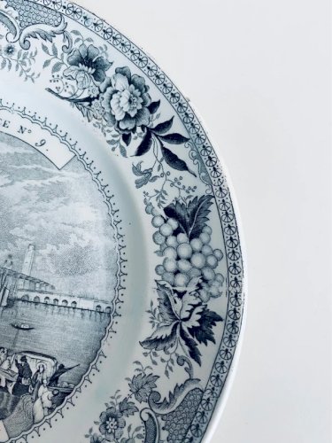 Assiette Parlante Ancienne Choisy-le-Roi – Vues de France : Rouen XIXe siècle