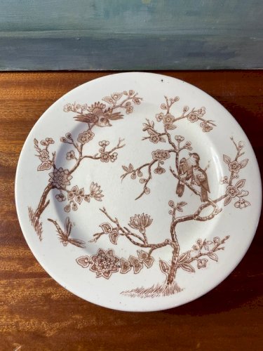 Assiette piédouche Terre de Fer oiseaux