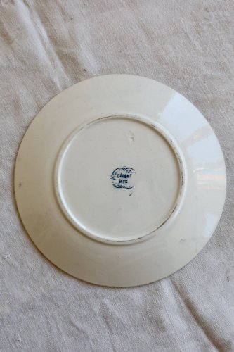 Assiette plate ancienne terre de fer - Boch Frères Keramis - Modèle Régent