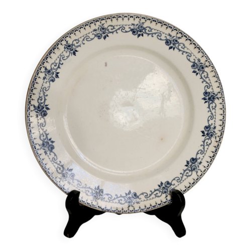 Assiette plate ancienne terre de fer Boulenger Choisy-le-Roi « Parmentier »