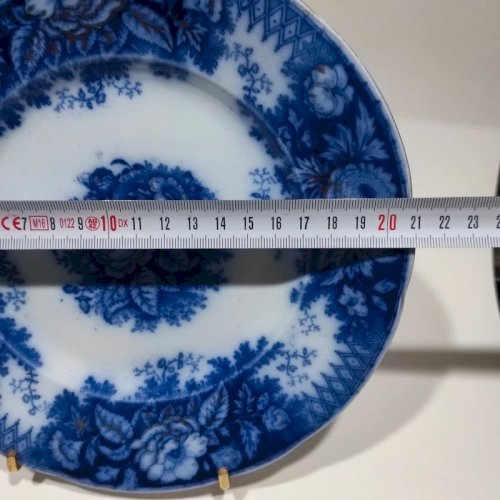 Assiette plate Boch frères Keramis, Jardinière, XIXème siècle