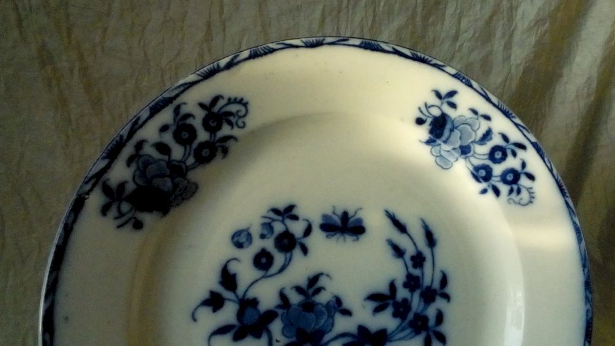 ASSIETTE PLATE EN FAIENCE MOUZIN LECAT &CIE GRAND BOUQUET NIMY*