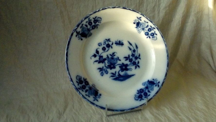 ASSIETTE PLATE EN FAIENCE MOUZIN LECAT &CIE GRAND BOUQUET NIMY*