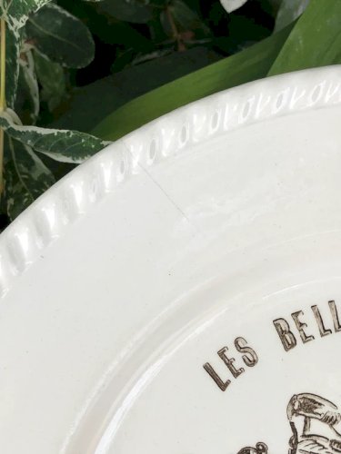 Assiette plate publicitaire Esso vintage motif voiture