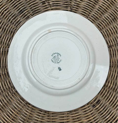 Assiette plate rétro vintage Céranord