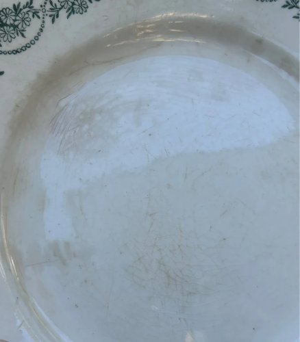 Assiette plate rétro vintage en Terre de Fer