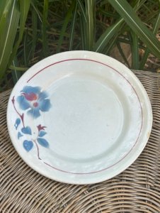 Assiette plate rétro vintage Faïenceries du Rhône modèle Cannes