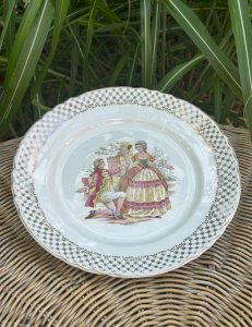 Assiette plate rétro vintage