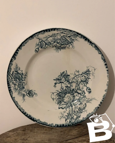 Assiette plate rétro vintage