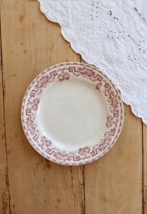 Flat plate red iron earth Moulin des Loups - Athens model