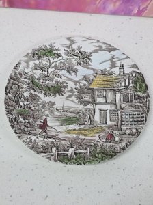 flat plate ironstone the hunter by franciscan staffordshire england