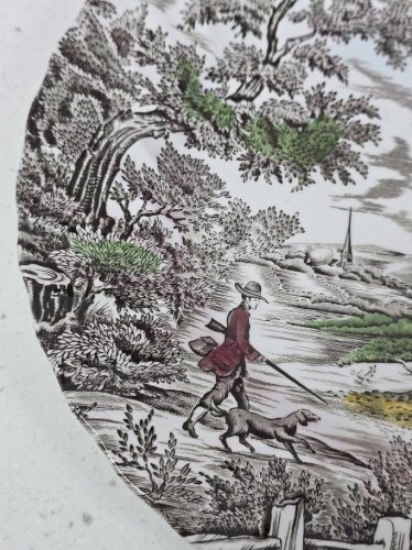 assiette plate terre de fer the hunter by franciscan staffordshire england