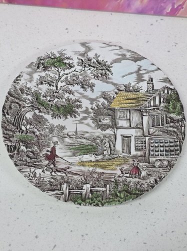 assiette plate terre de fer the hunter by franciscan staffordshire england