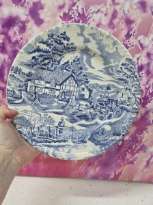 vintage flat plate luneville ironstone english style