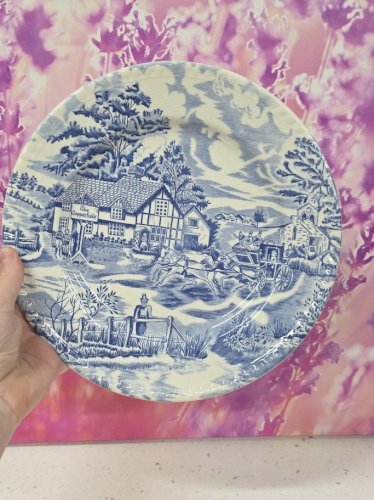 assiette plate vintage luneville terre de fer english style