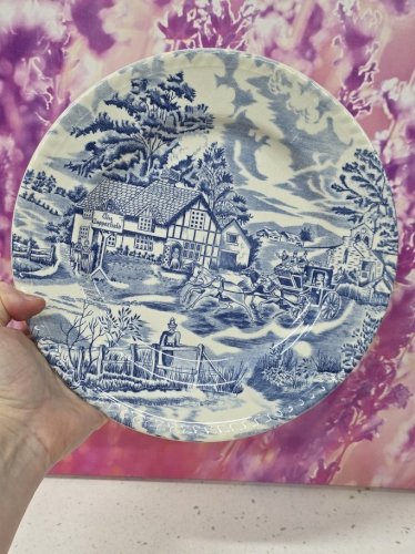 assiette plate vintage luneville terre de fer english style