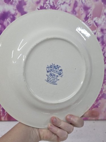 assiette plate vintage luneville terre de fer english style