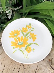 Assiette plate vintage Salins modèle Marguerite