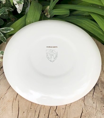 Assiette plate vintage Salins modèle Marguerite