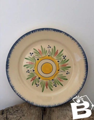 Assiette plate vintage style Breton