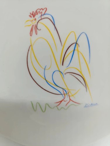 assiette porcelaie limoges E.c.p.l.p modele le coq par picasso  en bon etat