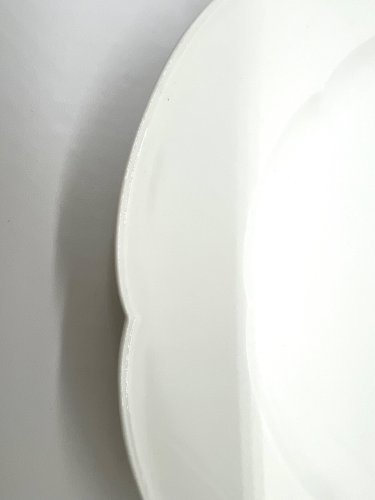 Assiette porcelaine blanche Sèvres XXe siècle marque triangulaire 23 cm