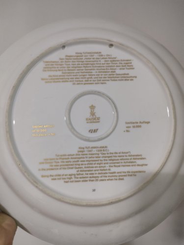Assiette porcelaine Kaiser édition limitée 