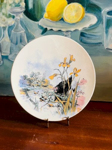 Assiette poule polychrome Terre de Fer