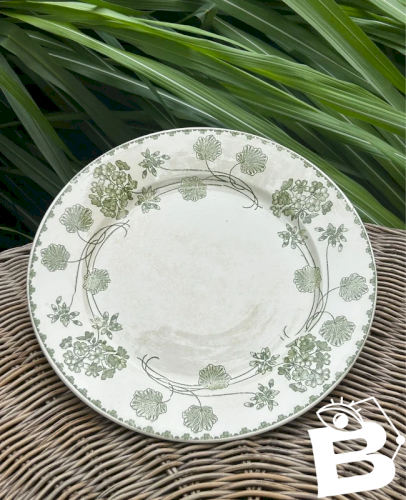 Assiette rétro vintage Sarreguemines modèle Géranium