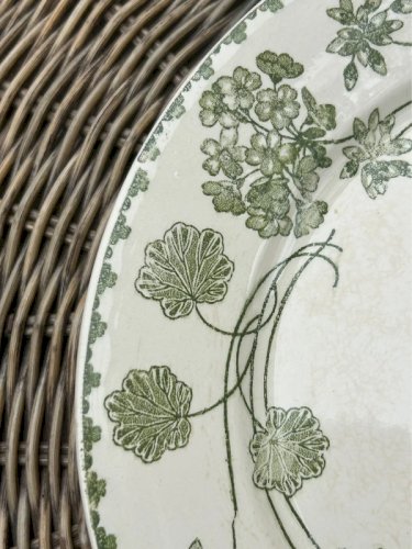 Assiette rétro vintage Sarreguemines modèle Géranium