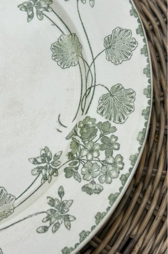 Assiette rétro vintage Sarreguemines modèle Géranium