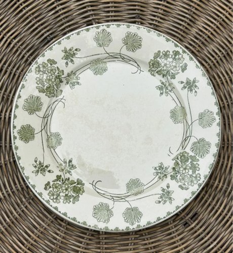 Assiette rétro vintage Sarreguemines modèle Géranium