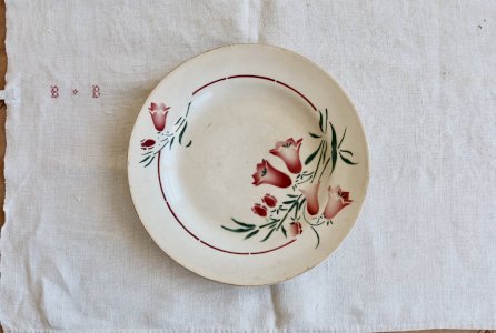 Assiette vintage terre de fer saint amandinoise saint amand modèle peg
