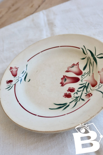 Assiette vintage terre de fer saint amandinoise saint amand modèle peg
