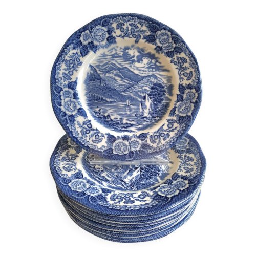 Assiettes à dessert anglaises Wedgwood