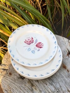 Assiettes à dessert rétro vintage